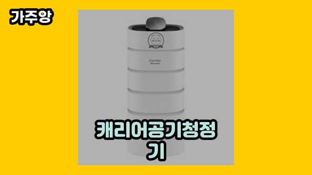  캐리어공기청정기 외 추천 비교 정보