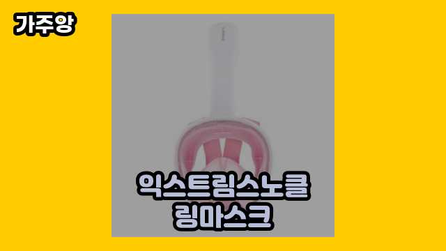  익스트림스노클링마스크 외 비교 정보 상품